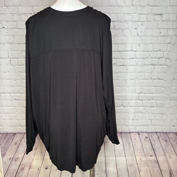 Terra & Sky Black Snap front Blouse Size 3X - Picture 4 of 11